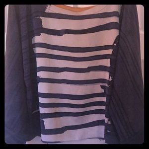 RACHEL Rachel Roy Striped Angel Sleeved top Sz S😇